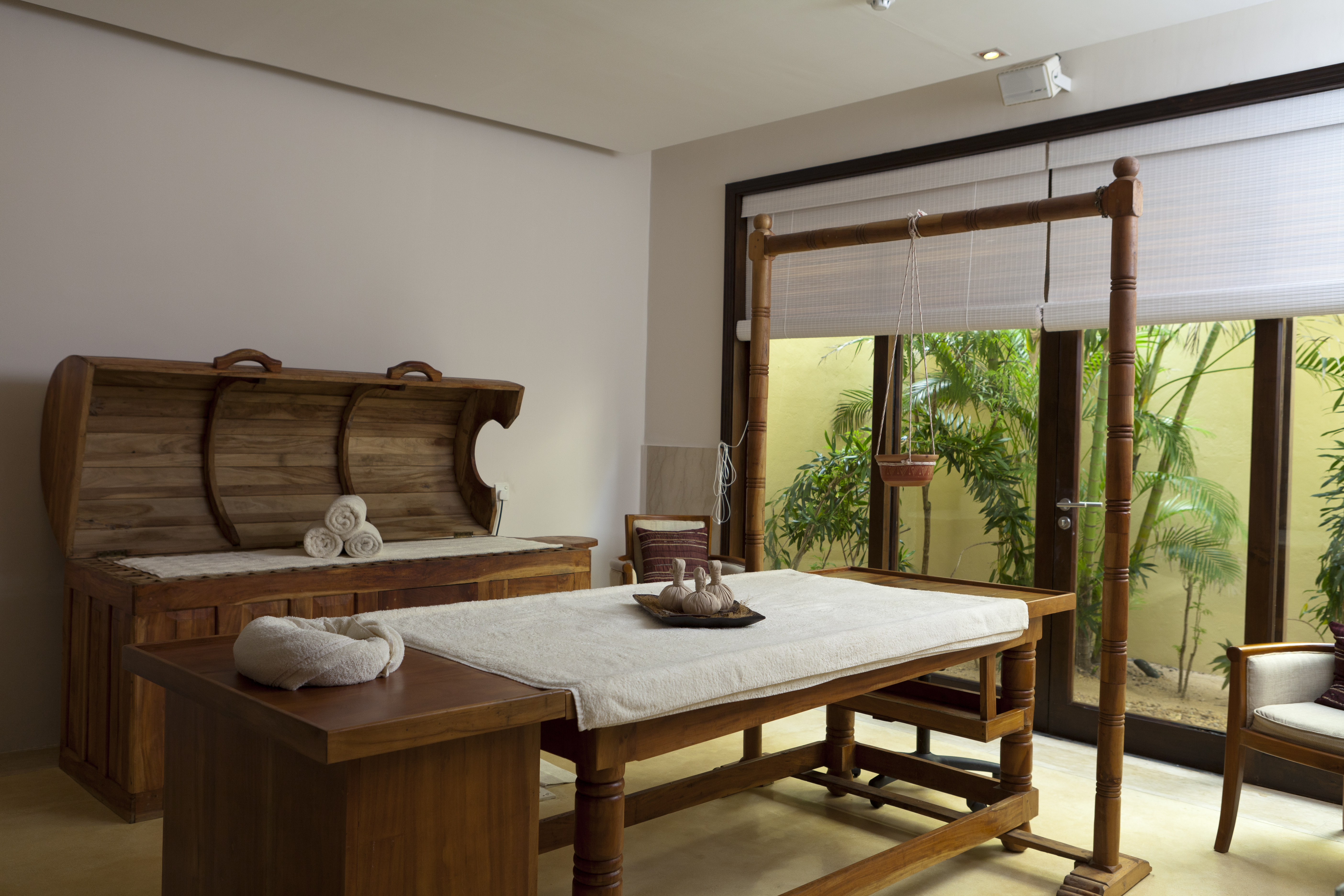 Ayurveda spa treatment room at The Fortress Resort & Spa